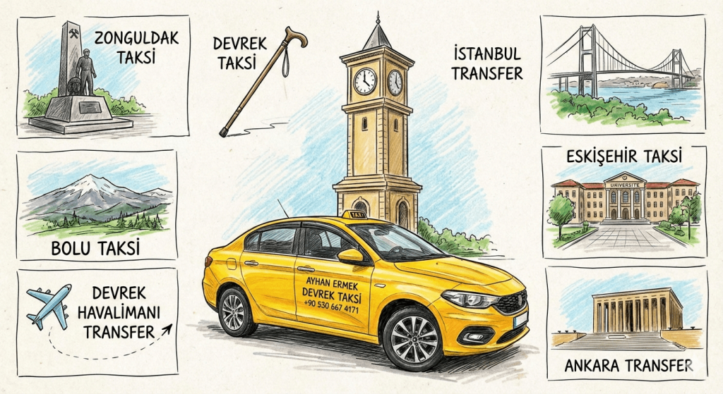 Devrek Taksi Durağı 7/24 Güvenilir Şehir İçi Ulaşım Hizmeti